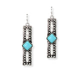 106538, WESTERN BAR BALL TEXTURED ACCENT DANGLE EARRING