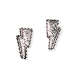 106541, WESTERN LIGHTNING BOLT FILIGREE ACCENT STUD EARRING