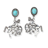 106544, WESTERN THEMED RODEO DANGLE EARRING