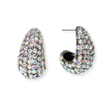 106547, PAVE CRYSTAL RHINESTONE TEARDROP EARRING