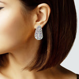 106547, PAVE CRYSTAL RHINESTONE TEARDROP EARRING