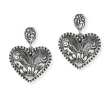 106558, WESTERN HEART FILIGREE ACCENT DANGLE EARRING