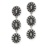 106561, WESTERN CONCHO CRYSTAL RHINESTONE ACCENT DROP DANGLE EARRING