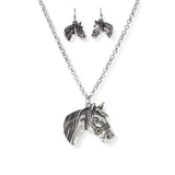 106568, WESTERN HORSE PENDANT NECKLACE