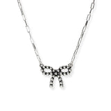 106571, WESTERN RIBBON BOW BALL TEXTURED PENDANT NECKLACE