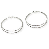 106595, 2.25" CUT DOUBLE HOOP EARRING