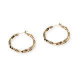 106602, 1" DIAMOND CUT HOOP EARRING