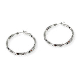 106603, 1.5" DIAMOND CUT HOOP EARRING