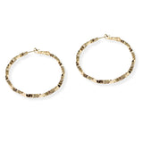 106604, 2" DIAMOND CUT HOOP EARRING