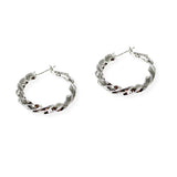 106605, 1" TWISTED CUT HOOP EARRING