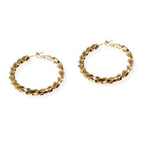 106606, 1.5" TWISTED CUT HOOP EARRING