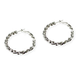 106606, 1.5" TWISTED CUT HOOP EARRING