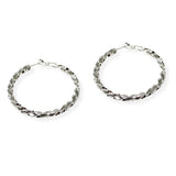 106607, 1.75" TWISTED CUT HOOP EARRING