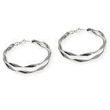 106612, 2" TWISTED CUT DOUBLE HOOP EARRING