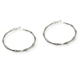 106614, 1.75" TEXTURED CUT HOOP EARRING