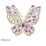 106640, BIG BUTTERFLY RHINESTONE PIN BROOCH
