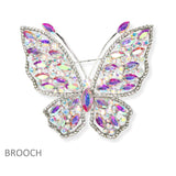 106640, BIG BUTTERFLY RHINESTONE PIN BROOCH