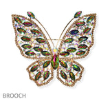 106640, BIG BUTTERFLY RHINESTONE PIN BROOCH