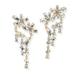 106652, GEOMETRIC RHINESTONE DROP DANGLE EARRING
