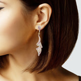106653, PAVE CRYSTAL RHINESTONE DANGLE EARRING
