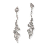 106653, PAVE CRYSTAL RHINESTONE DANGLE EARRING