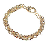 106664, 14K GOLD PLATED, THICK CHAIN DESIGNER INSPIRED BRACELET