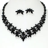 106673, MARQUISE, HEART RHINESTONE ACCENT EVENING NECKLACE SET