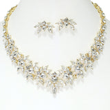 106673, MARQUISE, HEART RHINESTONE ACCENT EVENING NECKLACE SET