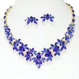106673, MARQUISE, HEART RHINESTONE ACCENT EVENING NECKLACE SET