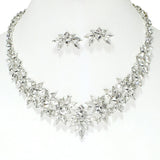106673, MARQUISE, HEART RHINESTONE ACCENT EVENING NECKLACE SET