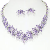 106673, MARQUISE, HEART RHINESTONE ACCENT EVENING NECKLACE SET