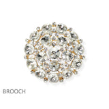 106678, CONE, POINTED RHINESTONE ACCENT PIN BROOCH
