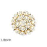 106678, CONE, POINTED RHINESTONE WITH PEARL ACCENT PIN BROOCH