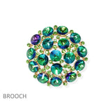 106678, CONE, POINTED RHINESTONE ACCENT PIN BROOCH