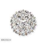 106678, CONE, POINTED RHINESTONE ACCENT PIN BROOCH