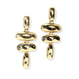 106680, GEOMETRIC HAMMERED METAL DANGLE EARRING