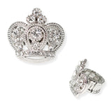 106695, CROWN RHINESTONE STRETCH RING