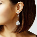 106698, TEARDROP ACCENT CRYSTAL RHINESTONE DANGLE EARRING
