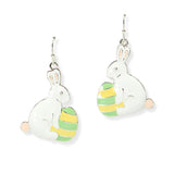 106702, EASTER BUNNY, EGG ENAMEL DANGLE EARRING