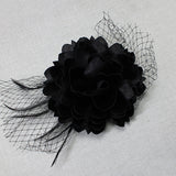 106757, FLOWER MESH ACCENT FASCINATOR HEADBAND