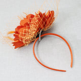 106757, FLOWER MESH ACCENT FASCINATOR HEADBAND