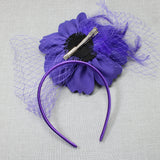 106757, FLOWER MESH ACCENT FASCINATOR HEADBAND