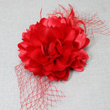 106757, FLOWER MESH ACCENT FASCINATOR HEADBAND