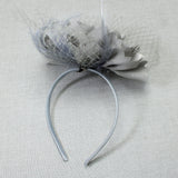 106757, FLOWER MESH ACCENT FASCINATOR HEADBAND