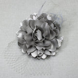 106757, FLOWER MESH ACCENT FASCINATOR HEADBAND