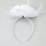 106757, FLOWER MESH ACCENT FASCINATOR HEADBAND