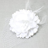 106757, FLOWER MESH ACCENT FASCINATOR HEADBAND