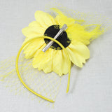 106757, FLOWER MESH ACCENT FASCINATOR HEADBAND