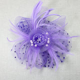 106758, POLKA DOT ACCENT FLOWER MESH FASCINATOR HEADBAND