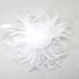 106758, POLKA DOT ACCENT FLOWER MESH FASCINATOR HEADBAND